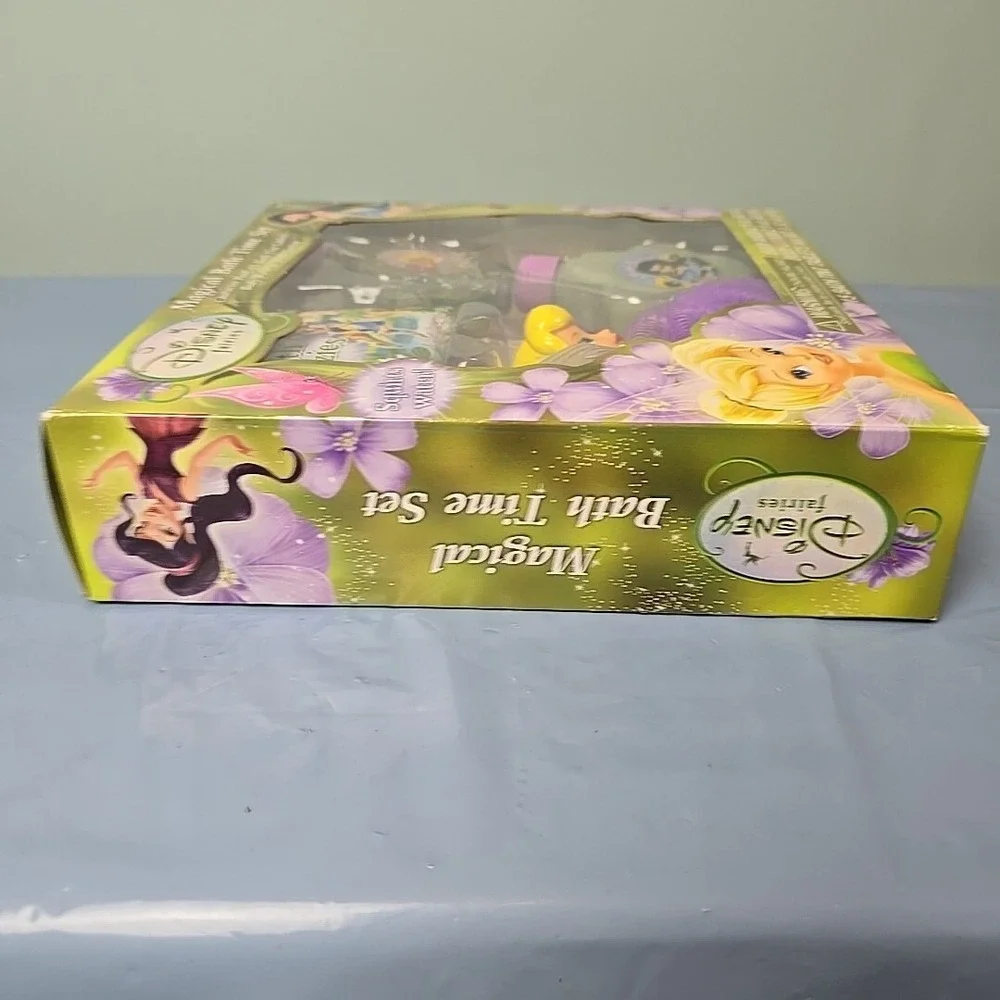 Disney Fairies Bath Time Gift Set Character Pouf Body Wash Body Lotion Bath Tint